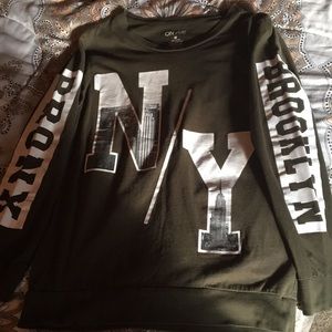 Long-sleeve Army Green Brooklyn Top